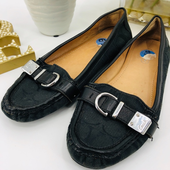 Coach Logo Flats Loafers - Picture 3 of 7